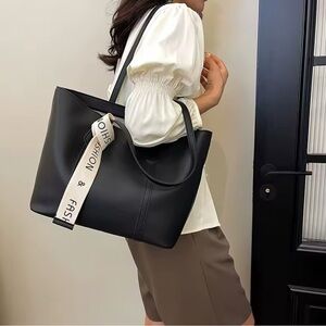 Elegant Black Tote Bag